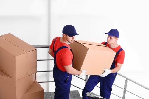 Moving boxes and household items with a van service