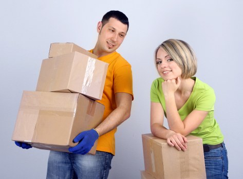 Packed moving boxes ready for transport during a Teddington removal
