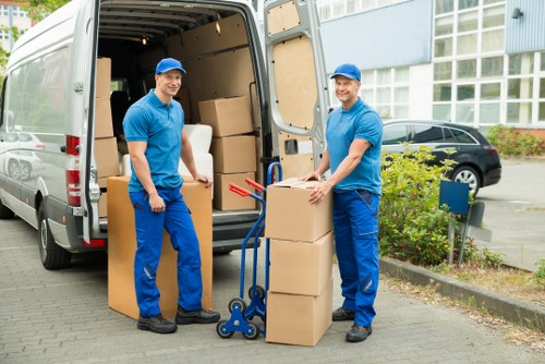 Safe manoeuvring of large items through a property entrance