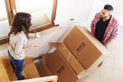 Office relocation service in Teddington with boxes and equipment