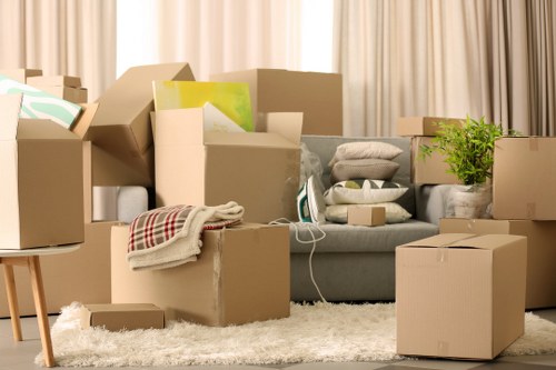 Packing and transport support for a Teddington relocation