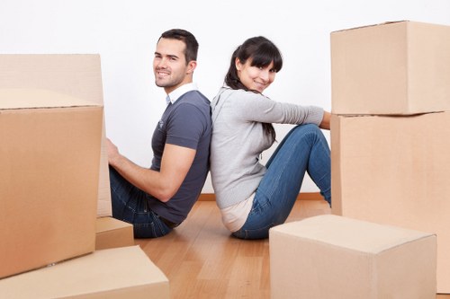 Packing and moving office equipment for a business relocation in Teddington