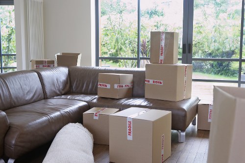 Preparation checklist and packing materials for moving day